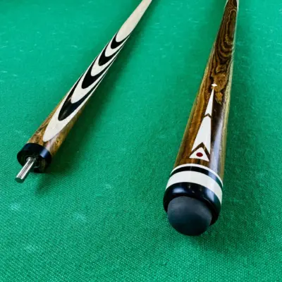 Бильярдный кий 10 запилов Бокоте Эбен Луцкий инкрустация треугольник изображение