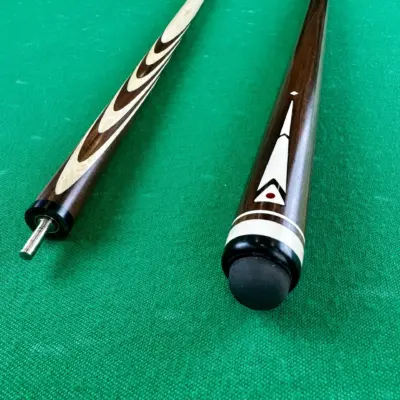 Бильярдный кий 10 запилов Палисандр Луцкий инкрустация треугольник изображение
