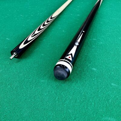 Бильярдный кий 16 запилов Черный граб инкрустация перламутр