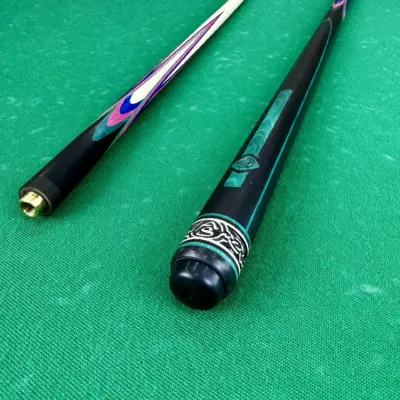 Більярдний кий Квітка (папуга) чорний граб 4 променевий напружений AS изображение