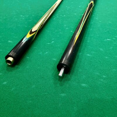 Бильярдные кии>Кии AS Бильярдный кий Цветок(попугай) черный+ желтый+ зеленый граб + венге 4 лучевой напряженный AS