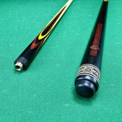 Бильярдные кии>Кии AS Бильярдный кий Цветок(попугай) эбен+ желтый+ красный граб 4 лучевой напряженный AS