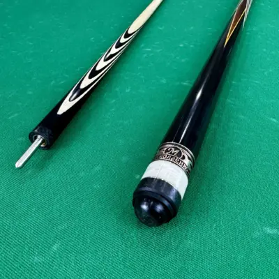 Бильярдный кий Николаенко 12 запилов Чёрный Граб со вставкой Лайсвуд изображение