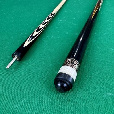 Бильярдный кий Николаенко 12 запилов Чёрный Граб со вставкой Лайсвуд
