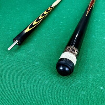 Бильярдный кий Николаенко 12 запилов Чёрный Граб Амарилло со вставкой Падук