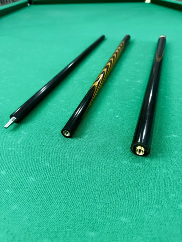 Трійка для більярдного кийка 9 вирізів Чорний граб Чорний граб Лапачо чорний стрижень (2)|Більярдний кий трисекційний 9 вирізів Чорний граб Лапачо чорний стрижень (1)|Більярдний кий трисекційний 9 вирізів Чорний граб Лапачо чорний стрижень (3)