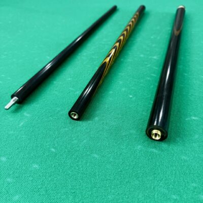 Бильярдный кий трехсоставной 9 запилов Черный граб  Лапачо черный шафт