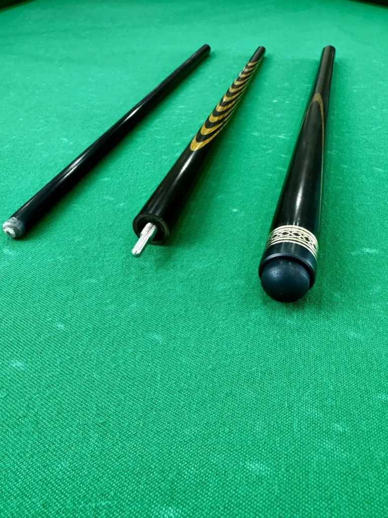 Білярдний-кий-трехставной-9-запилов-черний-захват-лапачо-черний-шахта-3-луска