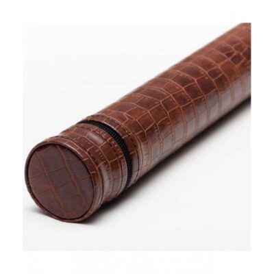 Тубус для більярдного кія чохол без кишені коричневий крокодил