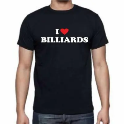Футболка чорна “Я люблю більярд” L изображение