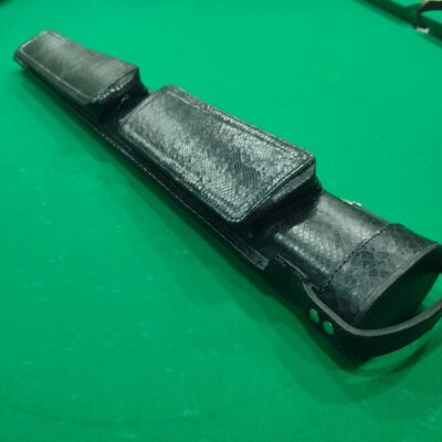 Чехол для кия СПОРТ на два кия черный крокодил кожаный