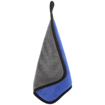Полотенце для чистки бильярдного кия синяя с серым