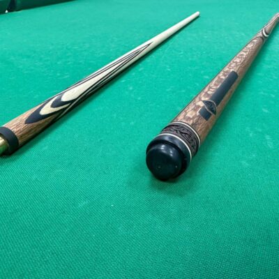 Більярдні киї>Киї AS Більярдний кий Квітка(папуга) чорний+жовтий+зелений граб+венге 4 променевий напружений AS (Копировать) (Копировать)