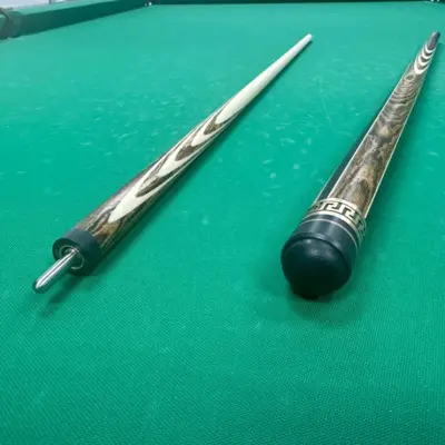 Бильярдный кий 6 длинный запил бокоте черный граб Рой Николай 1шт. изображение