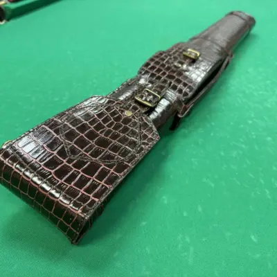 Колчан для бильярдного кия КЛАССИК бордовый крокодил кожаный изображение