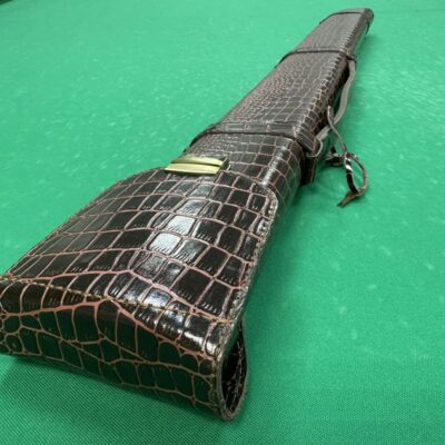 Колчан для бильярдного кия Сафари кожаный крокодил бордовый