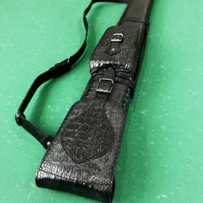 Колчан для бильярдного кия КЛАССИК черный кожаный крокодил 1шт изображение