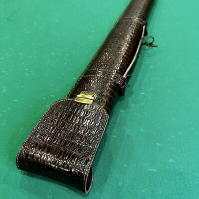 Сагайдак для кия Люкс крокодил коричневий шкіряний 1шт