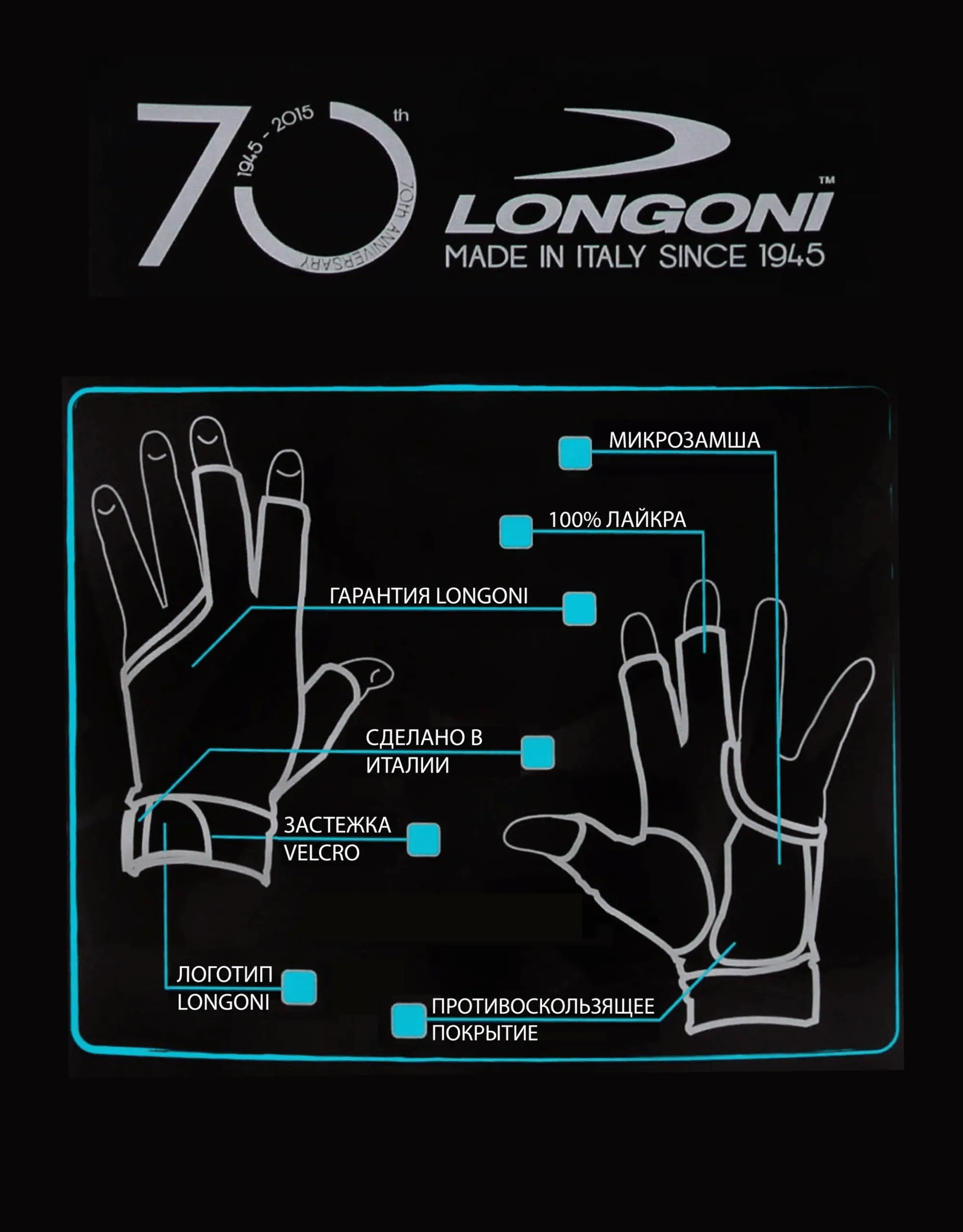 Перчатки для бильярда Longoni Sultan