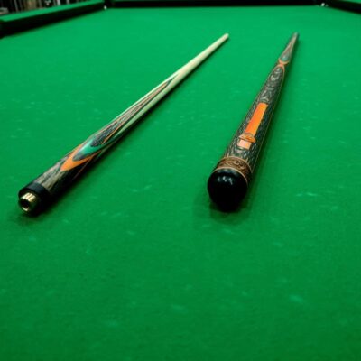 Більярдні киї>Киї AS Більярдний кий Квітка(папуга) чорний+жовтий+зелений граб+венге 4 променевий напружений AS (Копировать) (Копировать) (Копировать)