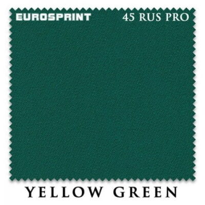 Сукно для бильярда Eurosprint 45 Rus Pro 198см Yellow Green 1 метр