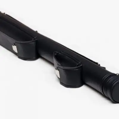 Тубус для бильярдного кия тубус 2 кармана черный гладкий с удлинителем изображение