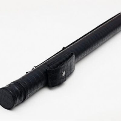 Тубус для бильярдного кия с карманом кнопка черный крокодил 1шт.