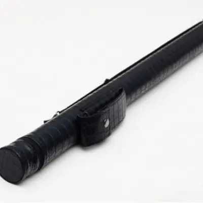 Тубус для бильярдного кия с карманом кнопка черный крокодил 1шт. изображение