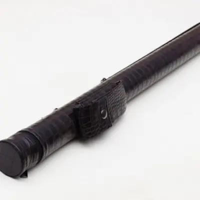 Тубус для більярдного кия з кишенею крокодил кнопка шоколад 1шт. изображение