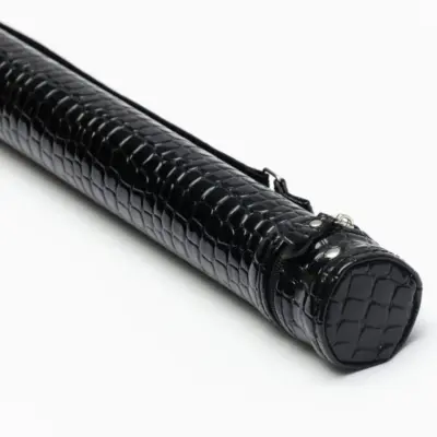 Тубус для бильярдного кия Super Diamond цельный крокодил лак черный 1шт.