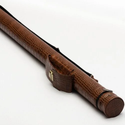 Тубус для бильярдного кия с карманом замок коричневый крокодил