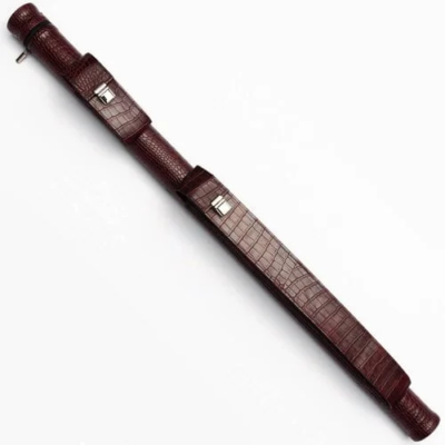 Тубус чехол для бильярдного кия тубус 2 кармана бордовый крокодил с удлинителем