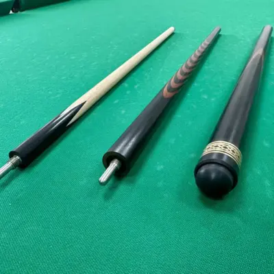 Бильярдный кий трехсоставной 9 запилов Черный граб Лапачо изображение