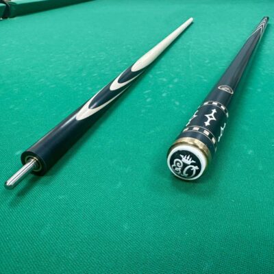 Бильярдный кий 5 запилов черный граб инкрустация Онищенко