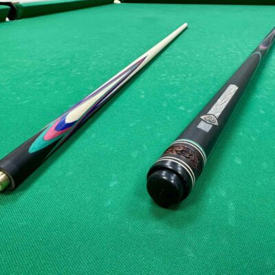 Більярдні киї>Киї AS Більярдний кий Квітка (папуга) ебен + синій + малиновий + зелений граб 4 променевий напружений AS (Копіювати)