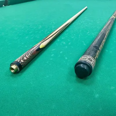 Бильярдный кий Цветок (попугай) Змея черная-падук-желтый-черный граб 4 лучевой напряженный AS изображение