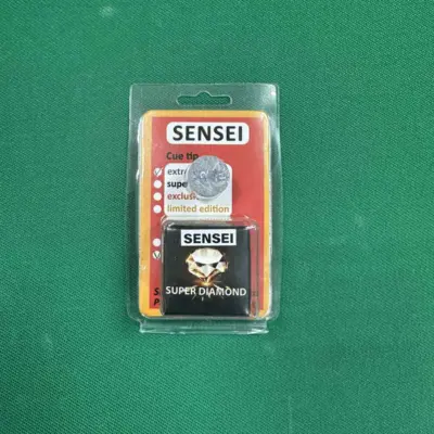 Наклейка для бильярдного кия SENSEI exstrem 14мм + мел Super Diamond в блистере 1шт. изображение