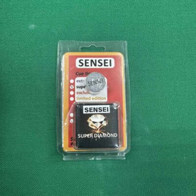 Наклейка для бильярдного кия SENSEI super exstrem 14мм + мел Super Diamond в блистере 1шт.