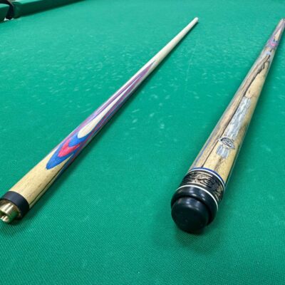 Більярдні киї>Киї AS Більярдний кий Квітка(папуга) Місячний Ебен 4 променевий напружений AS (Копировать)