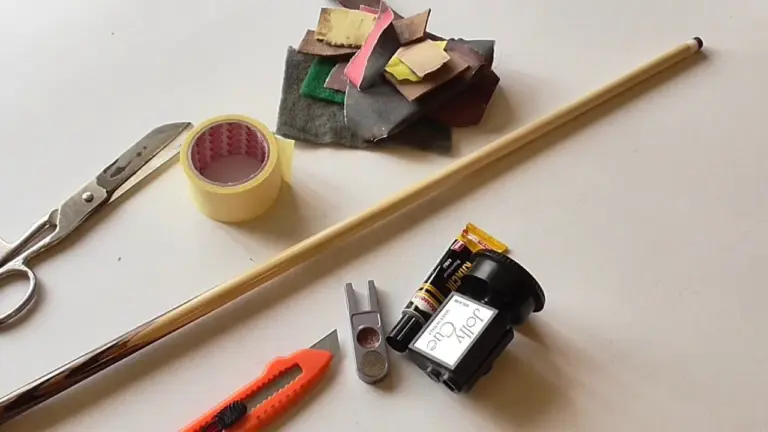 Замена наклейки на бильярдном кие изображение