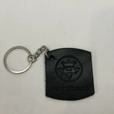 Брелок Super Diamond кожаный черный квадратно-овальный изображение
